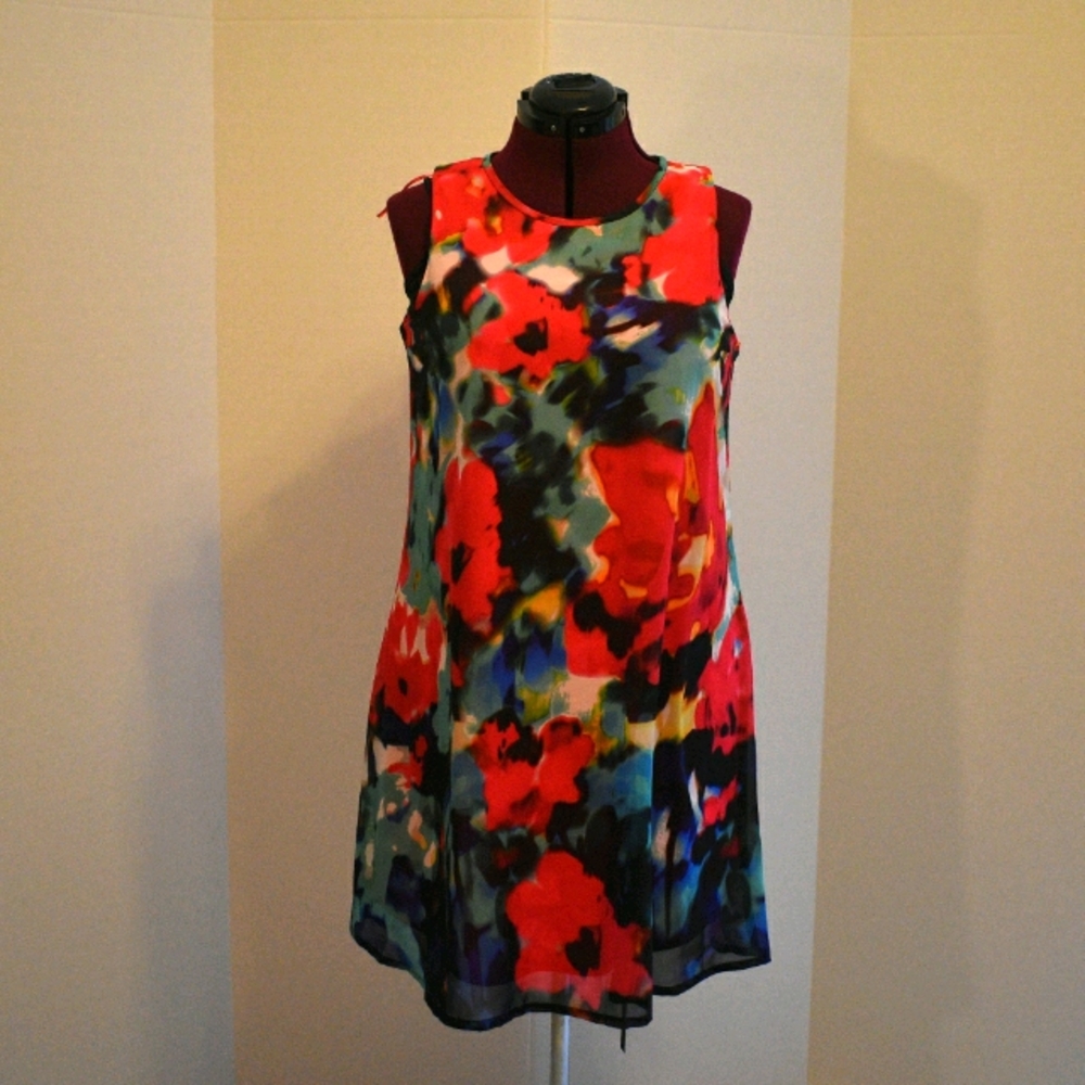 Leslie Fay colorful baggy dress. Size 14